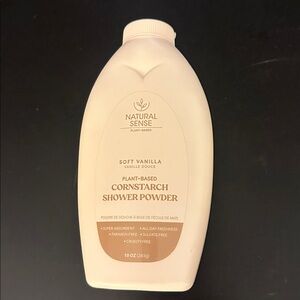 New Natural Sense Soft Vanilla plant based cornstarch Shower Powder